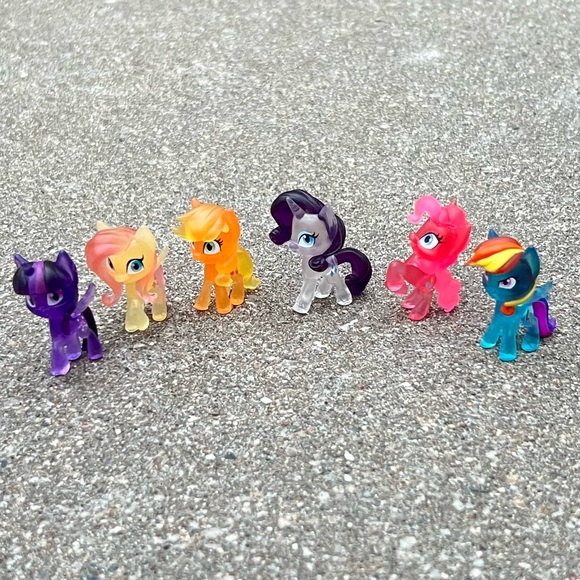 My Little Pony Blind Bag Mane 6 Colorful Clear Mini Figurines Set - Picture 2 of 5